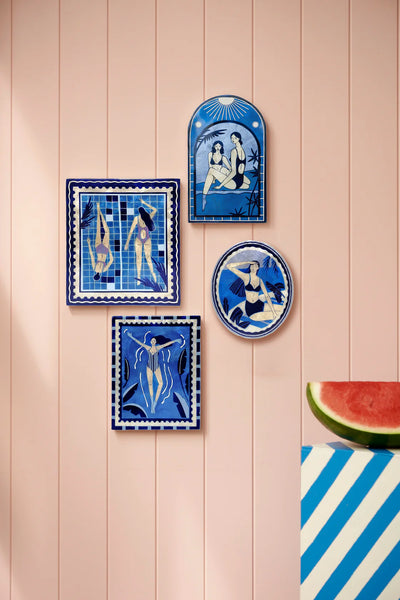 RESORT VIEW OVAL BLUE | Jones and Co
