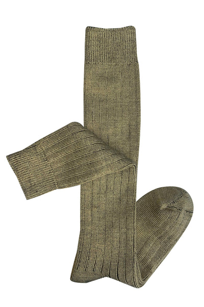 Long Rib Merino Wool Socks – Khaki | Tightology
