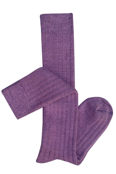 Long Rib Merino Wool Socks – Mauve | Tightology