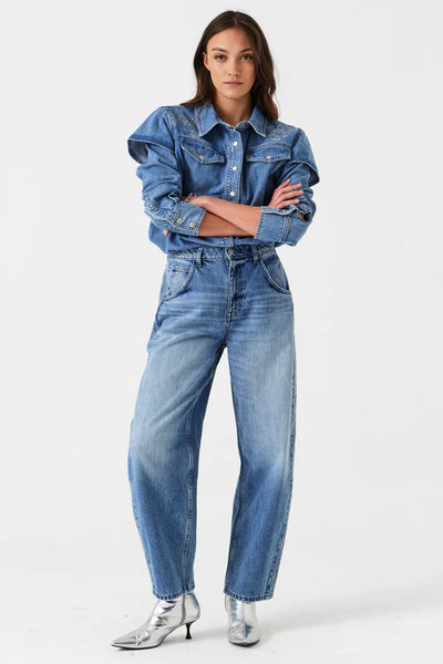 Embroidered Bo Jean - Malibu | Seventy + Mochi