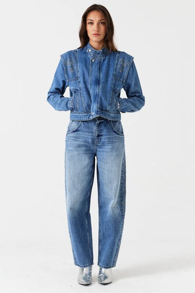 Embroidered Bo Jean - Malibu | Seventy + Mochi