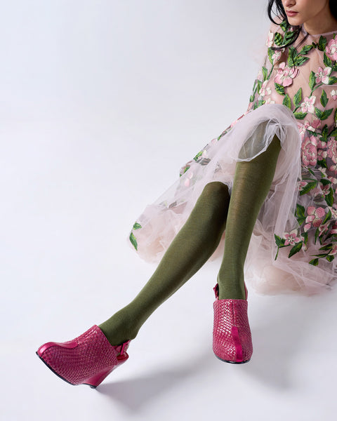 Luxe Merino Wool Tights – Olive | Tightology