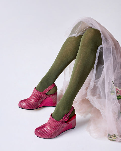 Luxe Merino Wool Tights – Olive | Tightology