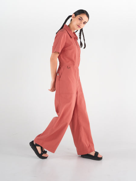 Stella Jumpsuit - Terracotta Red | Madge Goods