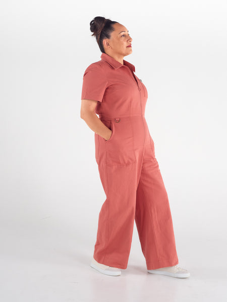 Stella Jumpsuit - Terracotta Red | Madge Goods