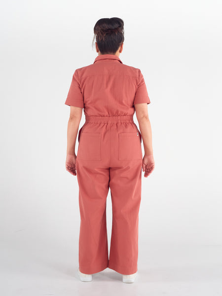 Stella Jumpsuit - Terracotta Red | Madge Goods