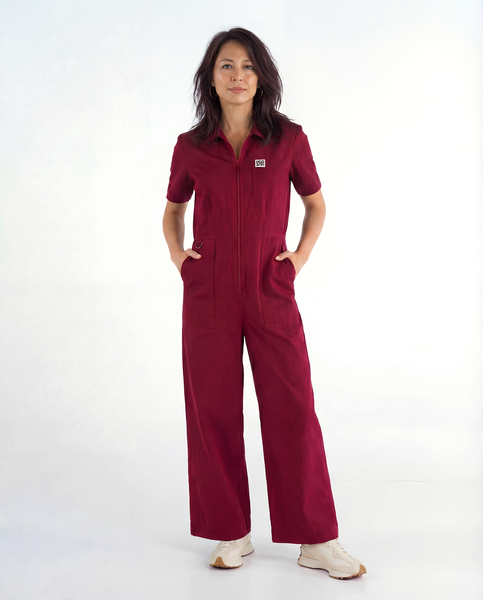 Stella Jumpsuit - Burgundy Red | Madge Goods