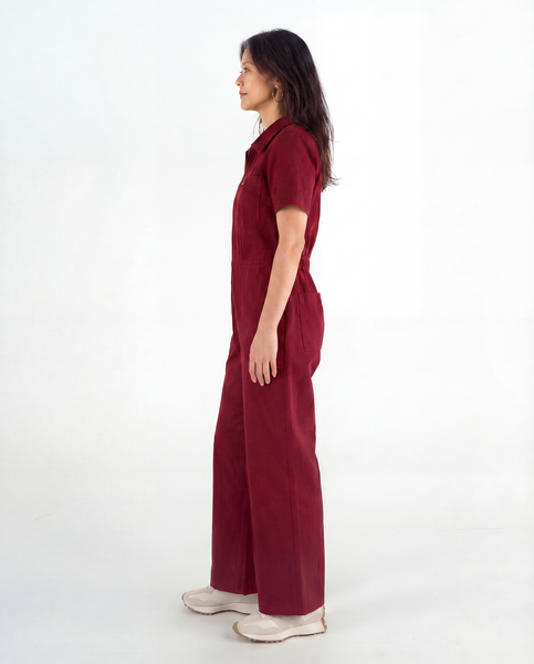 Stella Jumpsuit - Burgundy Red | Madge Goods