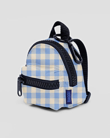 Baggu | Backpack Charm | Light Blue Gingham