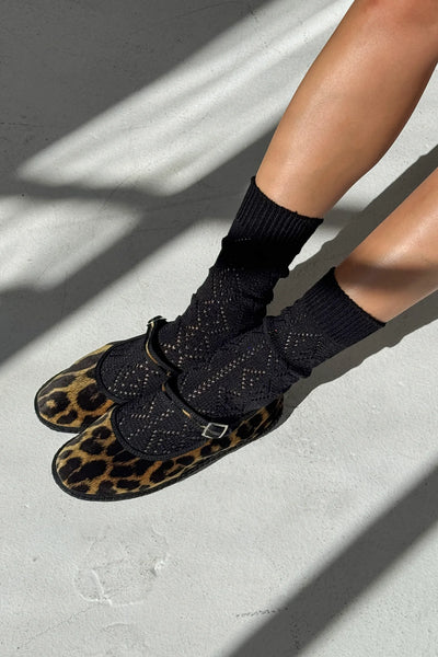 Model Eyelet Socks - Jet Black | Le Bon Shoppe
