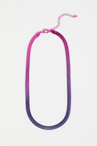 Vera Short Necklace - Navy-Pink Ombre | Elk The Label