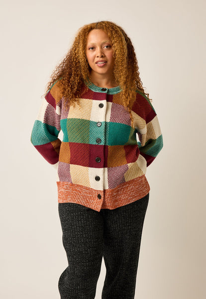 Matilda Knit | Nancybird | Sunrise Check | FINAL SALE SIZE 16 & 18