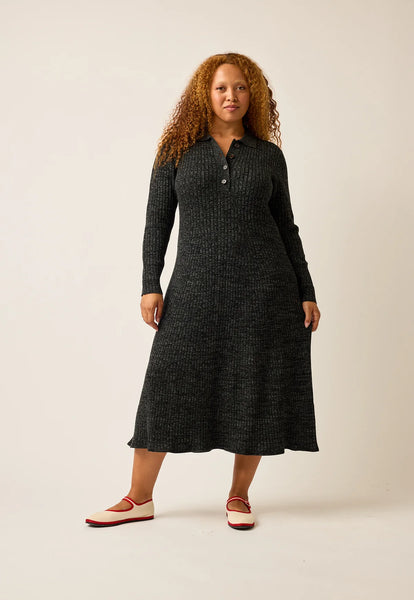 Simona Long Sleeve Rib Dress | Nancybird | FINAL SALE LAST SIZE 18