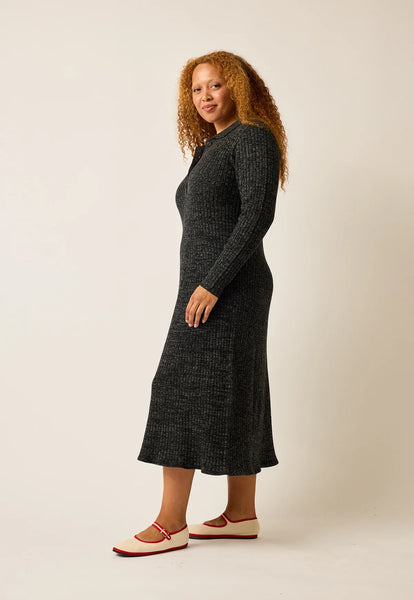 Simona Long Sleeve Rib Dress | Nancybird | FINAL SALE LAST SIZE 18