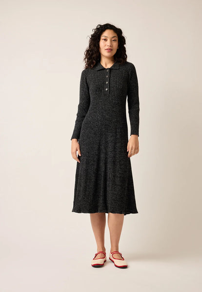Simona Long Sleeve Rib Dress | Nancybird | FINAL SALE LAST SIZE 18