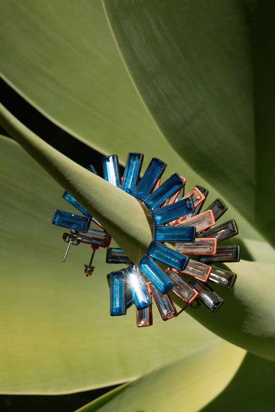 Jule Large Hoop Earring - Bright Navy | Elk The Label