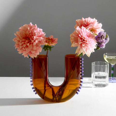 PEARL U VASE - AMBER + LILAC | Fazeek
