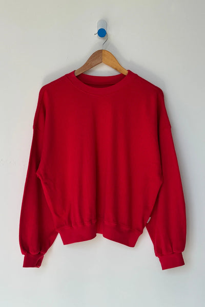 Pointelle Core Sweatshirt - Red Apple | Le Bon Shoppe