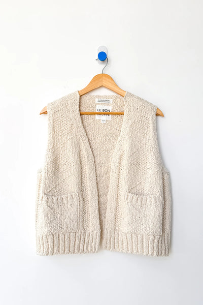 Papa Cotton Vest - Natural | Le Bon Shoppe