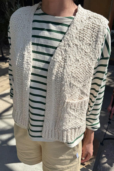 Papa Cotton Vest - Natural | Le Bon Shoppe