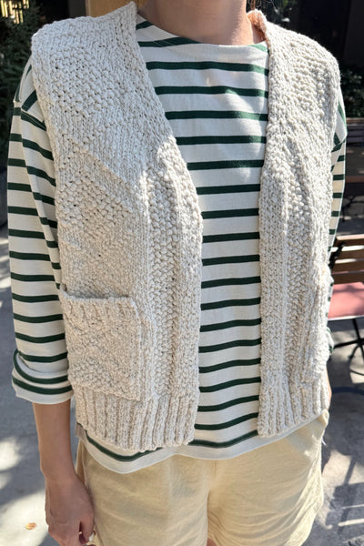 Papa Cotton Vest - Natural | Le Bon Shoppe