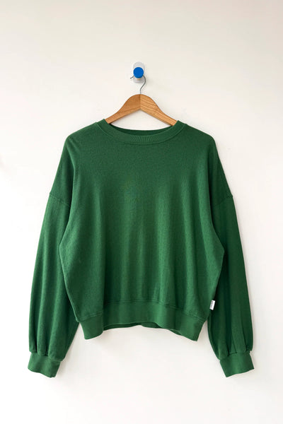 Pointelle Core Sweatshirt - Moss Green | Le Bon Shoppe