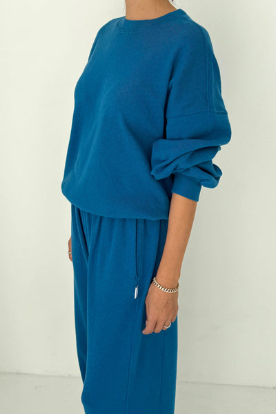 Pointelle Core Sweatshirt - Sea Blue | Le Bon Shoppe
