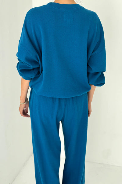 Pointelle Core Sweatshirt - Sea Blue | Le Bon Shoppe