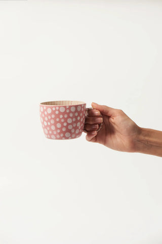 CHINO MUG Pink Dot | Jones and Co .