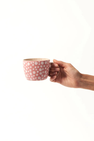 CHINO MUG PINK DOT  | Jones & Co
