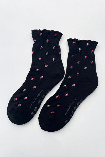 Ruffled Hugger Crew Socks - Petal | Le Bon Shoppe