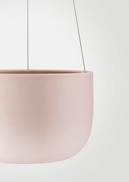 Raw Earth Hanging Planter Mid - Rock Salt Pink | Angus and Celeste