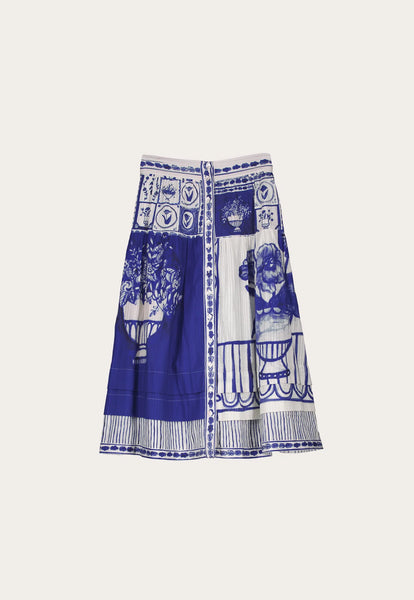 Coco Pintuck Skirt - Lyon Tile | Nancybird