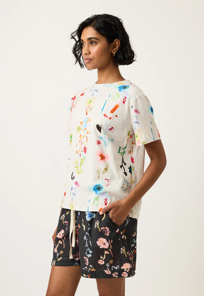 Apollo Tee - Watercolour Cream | Nancybird