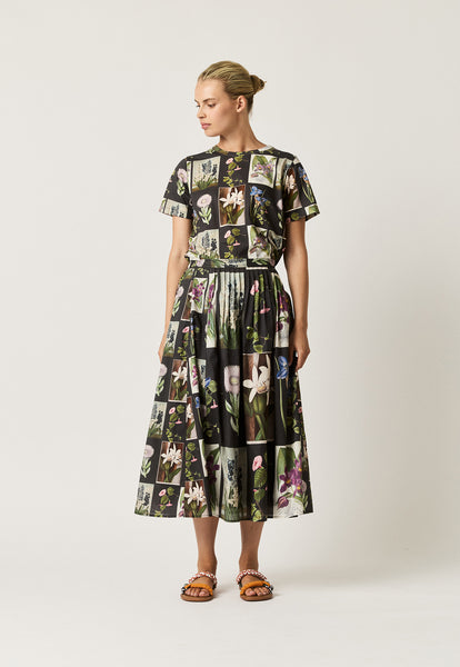 Apollo Tee - Charcoal Archive Floral | Nancybird