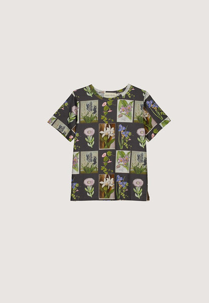 Apollo Tee - Charcoal Archive Floral | Nancybird