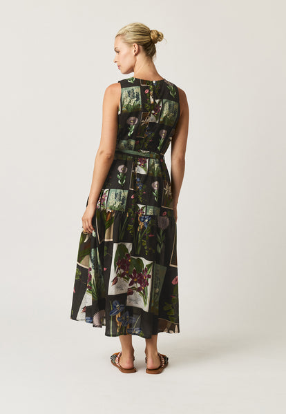 Clementine Dress - Charcoal Archive Floral | Nancybird