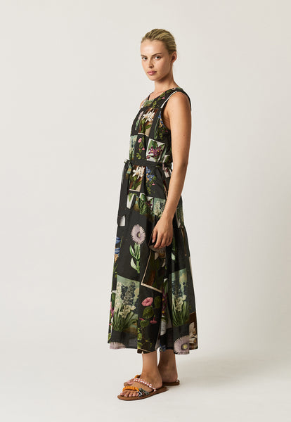 Clementine Dress - Charcoal Archive Floral | Nancybird