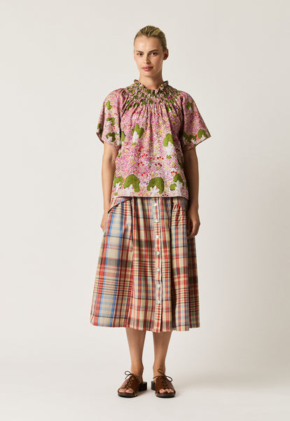Meadows Frill Neck Top - View of Country | Nancybird