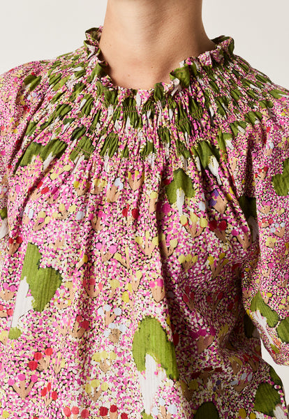Meadows Frill Neck Top - View of Country | Nancybird