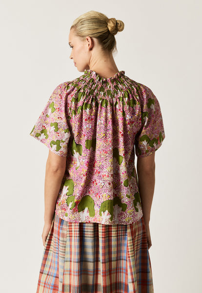 Meadows Frill Neck Top - View of Country | Nancybird