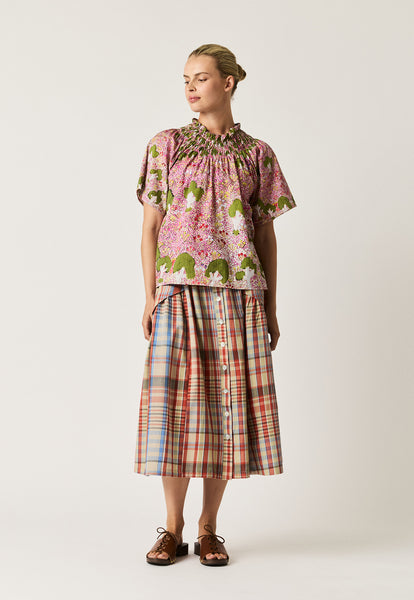 Meadows Frill Neck Top - View of Country | Nancybird
