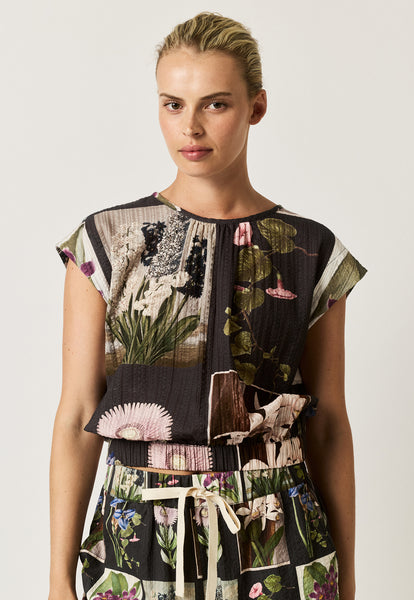 Sabrina Top - Charcoal Archive Floral | Nancybird - PREORDER