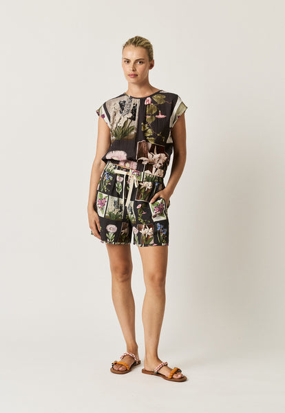 Sabrina Top - Charcoal Archive Floral | Nancybird - PREORDER