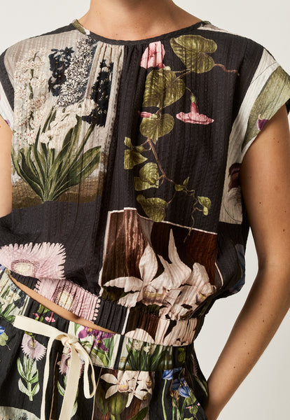 Sabrina Top - Charcoal Archive Floral | Nancybird - PREORDER