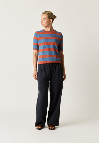 Rana Knit Tee - Terracotta Stripe | Nancybird