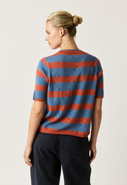 Rana Knit Tee - Terracotta Stripe | Nancybird