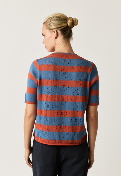 Rana Knit Tee - Terracotta Stripe | Nancybird