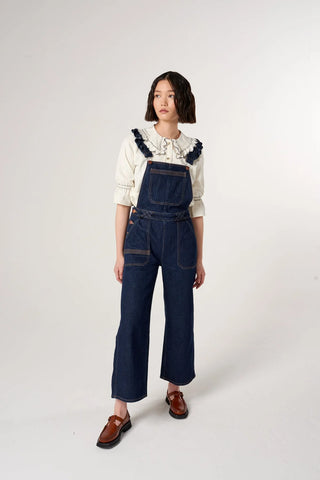 Seventy + Mochi | Elodie Frill Dungaree - Dark Vintage