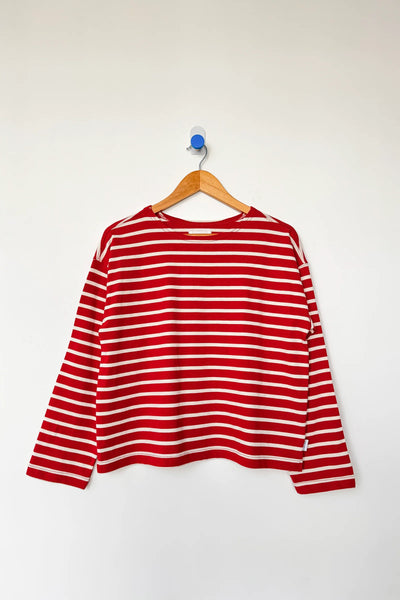 Sailor Top - White Stripe on Red | Le Bon Shoppe
